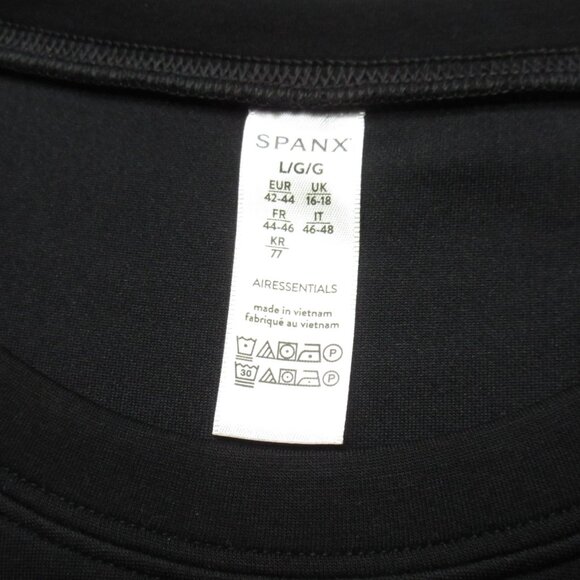 NWT Spanx AirEssentials Crew Neck Shift in Black Airluxe Knit Dress L - Picture 4 of 6